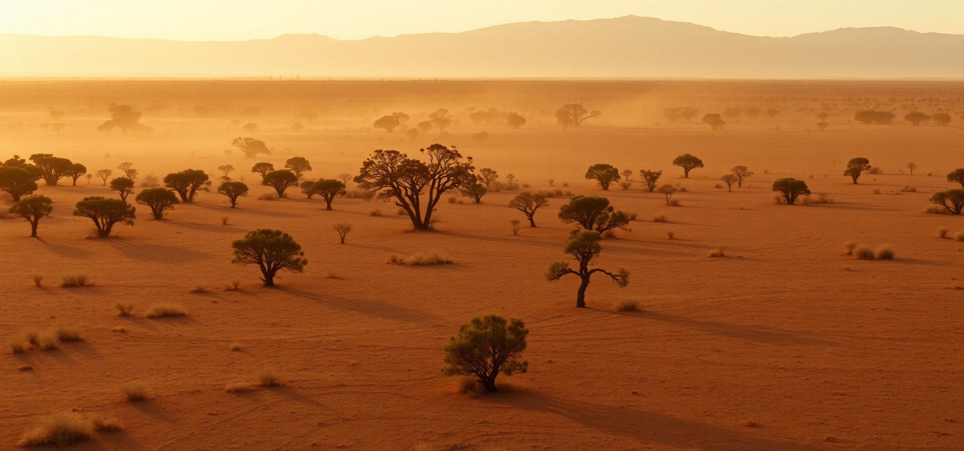 Queensland outback at golden hour